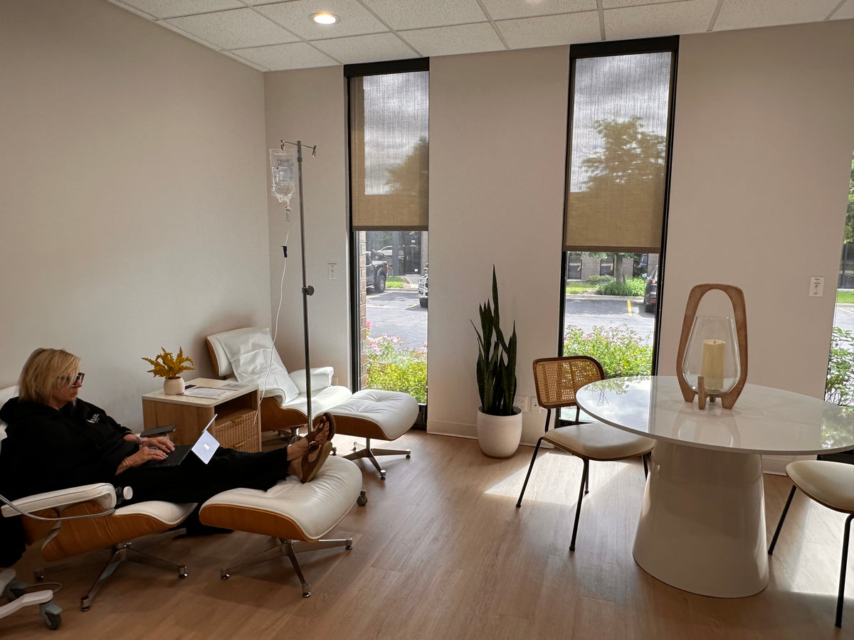 Comfortable seating in the Shine infusion room
